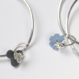 silver and porcelain bangles